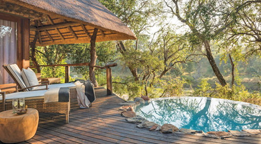 suite private deck Dulini Safari Lodge Sabi Sand Game Reserve South Africa Luxury Safari Lodge Bookings