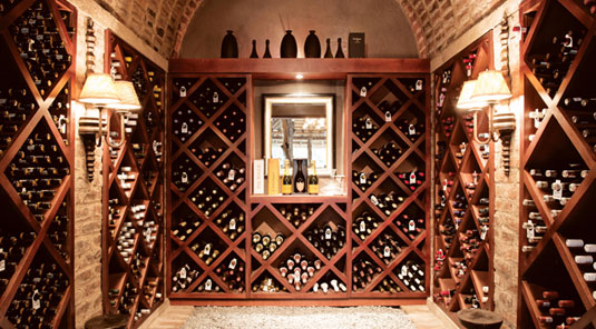 The wine cellar at Dulini Safari Lodge. Dulini is located in the Big 5 Sabi Sand Game Reserve in South Africa