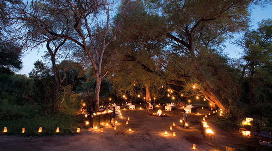 Ivory Lodge's Bush Dinner at Lion Sand in the Sabi Sand Private Game Reserve, South Africa