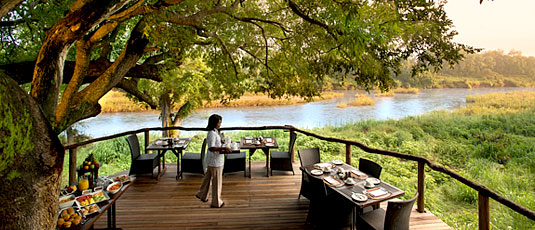 Breakfast Deck Lion Sands Narina Lodge Sabi River Sabi Sand Private Game Reserve Luxury Safari Lodge Bookings