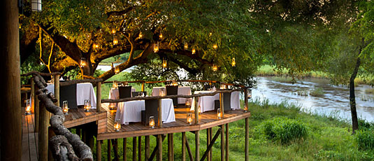 Outside Dining Deck Lion Sands Narina Lodge Sabi Sand Private Game Reserve Accommodation Booking