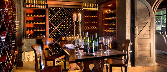 Enjoy a private tasting in the Wine Cellar at Lion Sands Narina Lodge in the Big 5 Sabi Sand Private Game Reserve, South Africa
