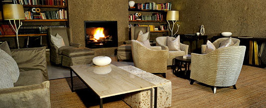 Earth Lodge Main Lodge Lounge Fireplace Luxury Accommodation Sabi Sabi Private Game Reserve Sabi Sands Reserve